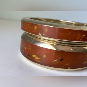 NWOT VINTAGE Set of 2 Amber like Made in Austria bangles